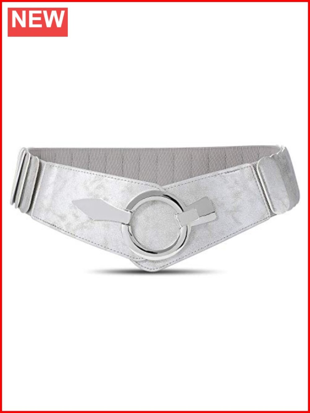 Wide Elastic Waist Belt Faux Leather Retro Waistband for Dresses